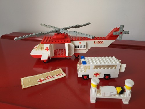 Lego réf 386 hélicoptère - lego, +