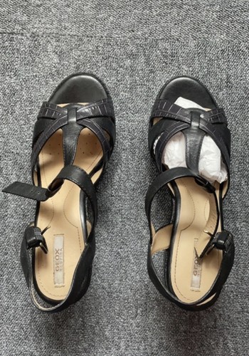Sandales compensees noires - sandales,