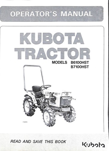 Kubota b6100hst b7100hst - kubota,