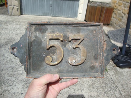 Ancienne plaque rue - plaque, de