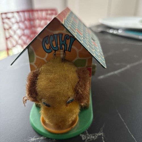 Ancien jouet mécanique chien - jouet,