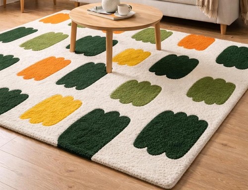 Tapis moderne abstrait - , en