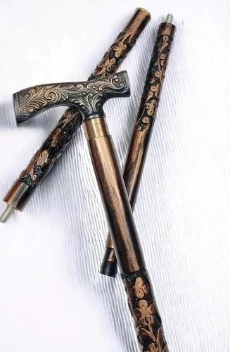 Canne sculptée bâton - , de