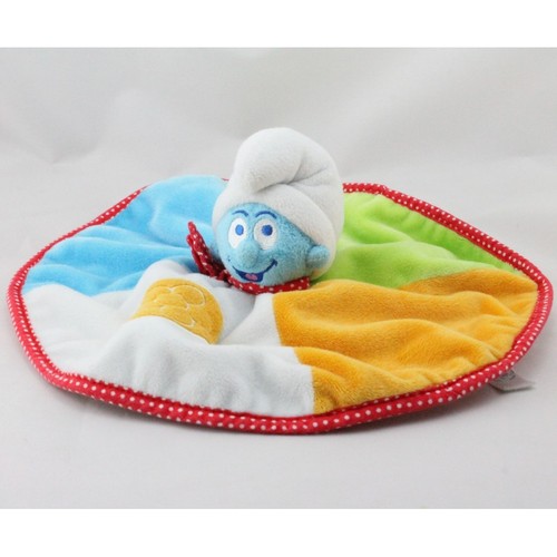 Doudou plat rond schtroumpf - rond,