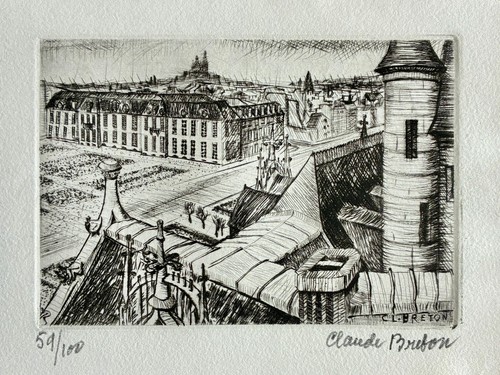Claude breton 1960 eau forte - 1960, eau-forte