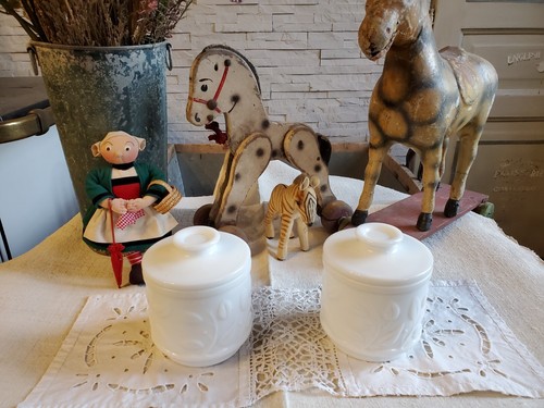 Bocaux opaline blanche - 2,