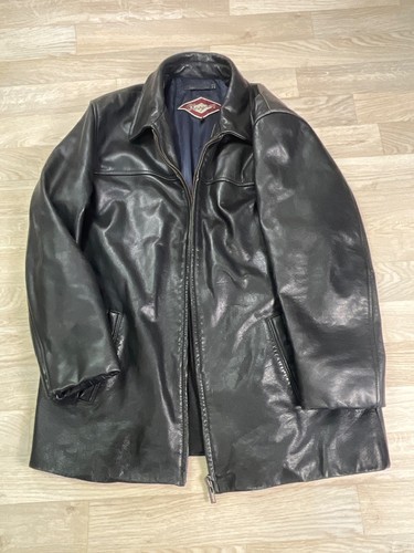 Veste cuir noir vintage - veste,