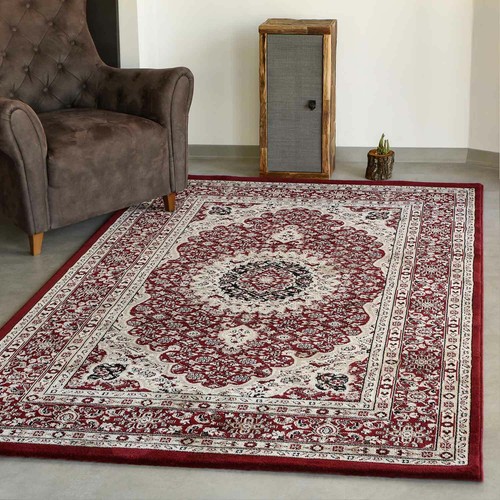 Salon tapis classique - en, rouge