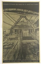 Sam SZAFRAN, Atelier des lithos / Palais des papes, 1973. Affiche originale
