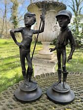 Emile GUILLEMIN (1841-1907) Bougeoirs Le Jockey et Le Marinier