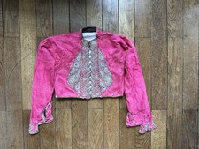 Veste Ancienne De Toréro Corrida En Soie Fuchsia 