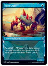 Mtg Magic ruin crab showcase extended ENGLISH FRENCH crabe des ruines 4 availabl