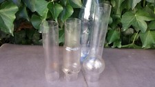 3 anciens verres de lampe à