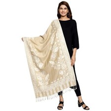 Neuf Femmes Kashmiri Tissé Laine Châle Écharpe