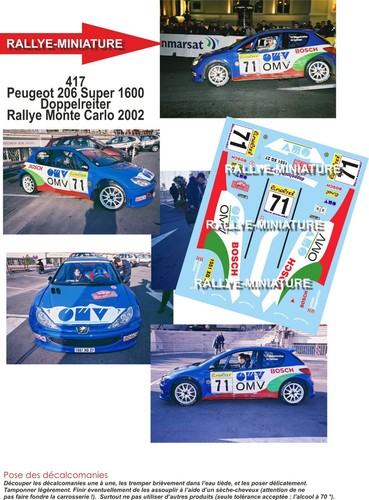 Decals ref 0417 peugeot - decals,