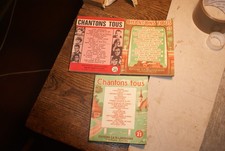 3 livres de chant chantons tous n° 21, 23 ,25