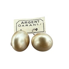 Boucle d’oreille stock neuf grosse perles sur Argent  pendantes Vintage ancien
