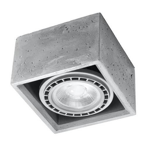 Plafonnier béton gris - plafonnier,