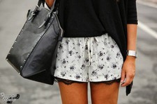 Zara Floral Lace Small Shorts