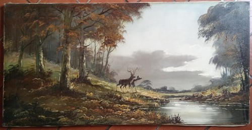 Grand tableau ancien peinture - tableau,