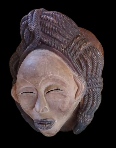 Pounou mask african tribal art - african,