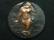 MEDAILLE ART BRONZE 68mm de CH.AUFFRET 1969 à CHARLES DU BOS 1882-1939  ÉCRIVAIN