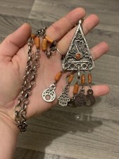 Ancien collier berbere en argent corail kabyle
