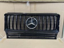CALANDRE NOIR BRILLANT LOOK GT POUR MERCEDES CLASSE G W463 1990-2018 + LOGO 3D