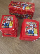 Boîte + 100 booters x6 stickers Pokemon Merlin collection - Topps Série 1 - 1999
