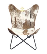 Chaise Papillon En Cuir De