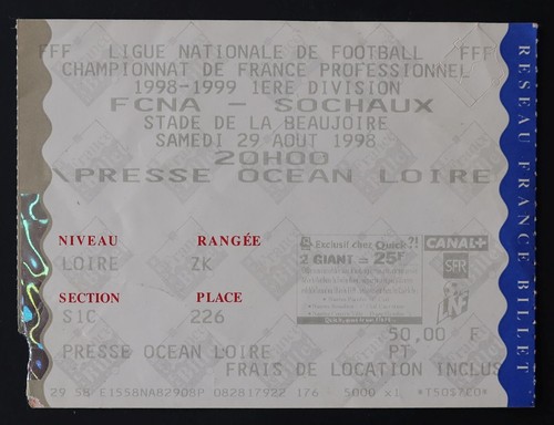 Ticket match nantes sochaux - match,