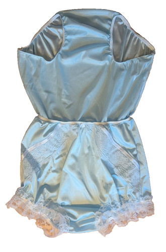 Sky blue nylon tricot lacy - sky,