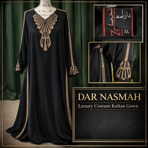 Dar nasmah beaded kaftan gown - kaftan,