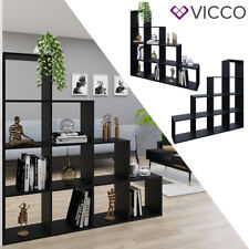 Étagère d'escalier séparateur de pièce étagère d'escalier 10 compartiments noir