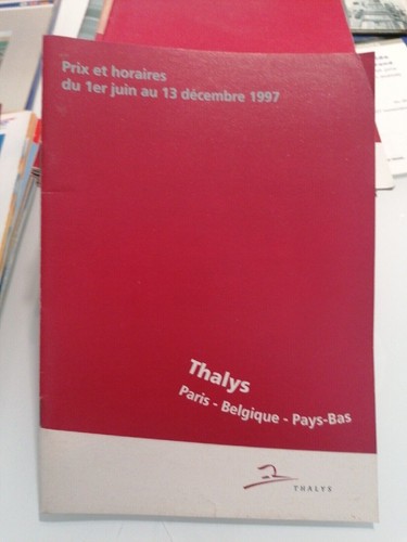 Sncf guide horaires thalys - ,