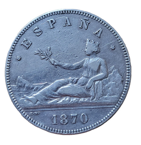 Espagne pesetas 1870 en - espagne,
