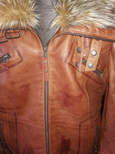 Veste cuir véritable - en,