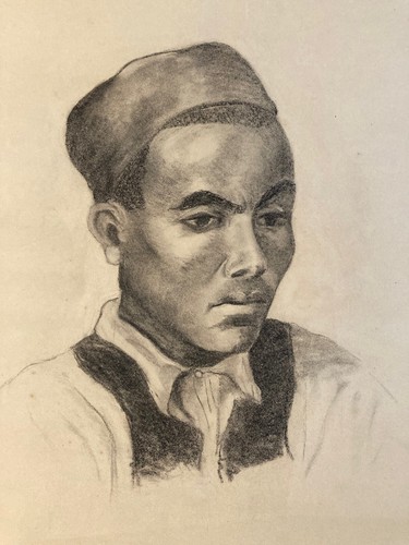 Beau fusain portrait jeune - fusain,