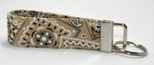 Bandanna Tan Key Chain Ring
