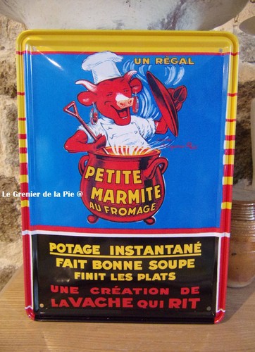 Plaque métal fromage - métal,