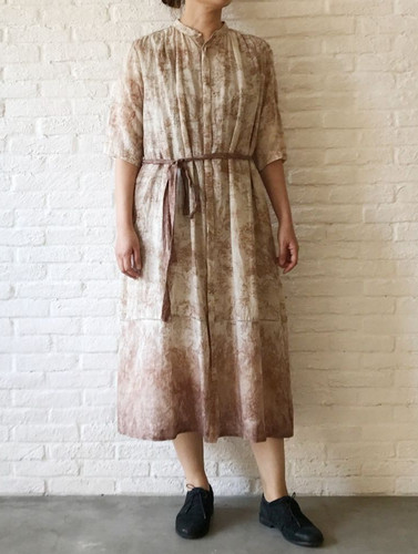 Robe longue lin mélangé - en,