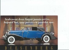 Franklin Mint- Dépliant 3 pages recto verso Duesenberg J Victoria 1933