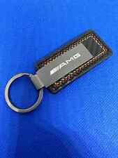 Porte clé AMG mercedes en noir cuir et métal