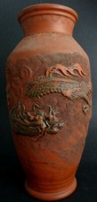 Grand vase dragon terre cuite