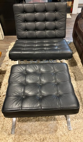 Barcelona chair and ottoman - and, by