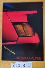 RENAULT ALPINE GTA V6 GT / TURBO Prospectus Allemand 30 pages 1986