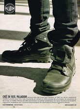 PUBLICITE ADVERTISING 124  2010  PALLADIUM   chaussures bottines homme