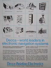 3/1975 PUB DECCA AVIATION ELECTRONIC NAVIGATION SYSTEMS DOPPLER VHF ORIGINAL AD