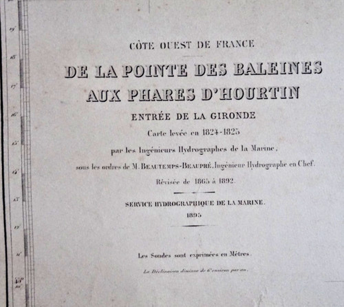 Carte marine ancienne pointe - carte,