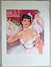 Gravure Eau Forte Eugène Lelièpvre 1908-2013 "Danseuse" Signée au Crayon 30/50